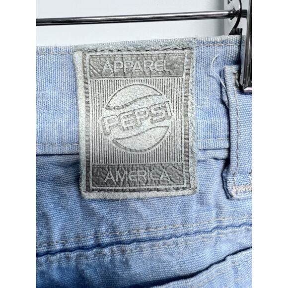 Vintage Pepsi Cola Womens Jeans 24x28 Made In USA Mom 80s Light Wash High Rise - Picture 8 of 15